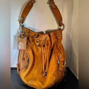 Tignanello Tan Leather Shoulder Bag